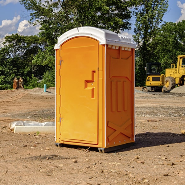 how often are the portable toilets cleaned and serviced during a rental period in Le Center MN